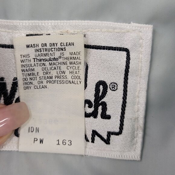 Vintage Woolrich Woman Slate Blue Corduroy Jacket S Poly Cotton Thinsulate USA - Picture 3 of 14